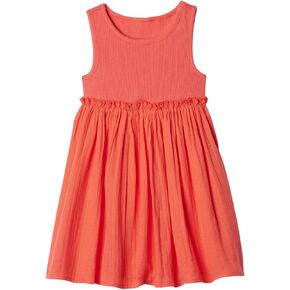 GAP Baby Girls' Knit to Woven Gauze Dress