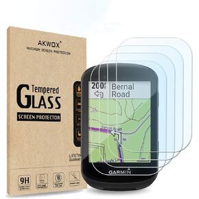 AKWOX (Pack of 4) Tempered Glass Screen Protector for Garmin Edge 830/530, 0.3mm 9H Hard Scratch-resistant Protector for Garmin Edge 830/530