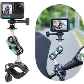 SEASKY H1 Bicycle Bike Motorcycle handlebar Mount Compatible for Gopro Hero 12/11/10/9/8 for insta360 X4 X3 X2 X RS for DJI Action 4/3/2 Sports Action Camera Accessories Carbon fibres Aluminum