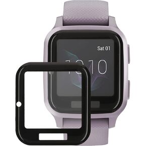 kwmobile Protective Film Compatible with Garmin Venu Sq Music/Sq Screen Protector - 2x Smart Watch Protector Anti-Fingerprint