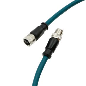M12 X-Code 8 Pin Male to Female Industrial High Flexible Aviation Sensor Connector Waterproof Shielded Cable for Cognex Industrial Cameras 2M