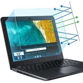 واقي شاشة مضاد للضوء الأزرق من F FORITO متوافق مع جهاز Acer Chromebook 512/ Chromebook 712/ Chromebook Spin 512 مقاس 12 بوصة مع نسبة عرض إلى ارتفاع 3:2، مضاد للوهج وحماية للعين