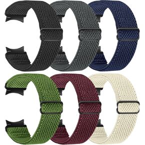 Elastic Watch Bands Compatible with Samsung Galaxy Watch 7/6/5/4/FE 40mm 44mm/Galaxy Watch 6 Classic 43mm 47mm/Watch 5 Pro 45 mm/Galaxy Watch 4 Classic 42mm 46mm Nylon Wristband for Women Men