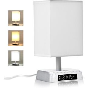 Bedside Table Lamp Sound and Light Awakening Sunrise Alarm Clock lamp Bioclock Adjustment lamp Programmable Built-in Natural Environment White Noise 3 Color Adjustable 3000K/6000K LED lamp