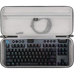 حافظة سفر تخزين صلبة من Aproca، للوحة مفاتيح الألعاب الميكانيكية Logitech G915 TKL/Logitech G PRO Tenkeyless Lightspeed اللاسلكية RGB