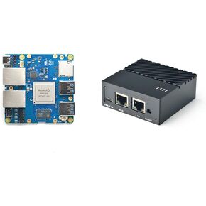Nanopi R4S جهاز توجيه السفر الصغير المحمول OpenWRT مع منافذ إيثرنت مزدوجة جيجابت في الثانية 4 جيجابايت LPDDR4 قائم على RK3399 Soc لبوابة المنزل الذكي IOT NAS (بدون شريحة MAC)