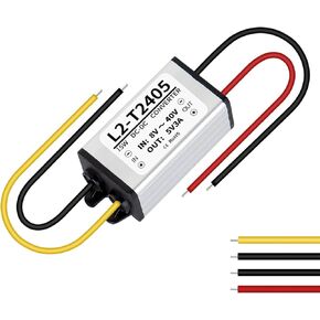 DC 24V (15V-40V) to DC 12V 20A 240W Converter, Power Module Buck Converter, Voltage Regulator Board Adapter, Automotive Buck Converter