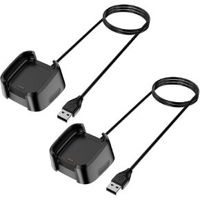 Charger for Fitbit Versa Lite/Versa SE/Versa 1(NOT for Versa 2) Replacement USB Charging Cable Durable Portable Charging Dock Cord for Fitbit Versa Lite/SE/Versa Smartwatch (2 Pack) 3.3FT