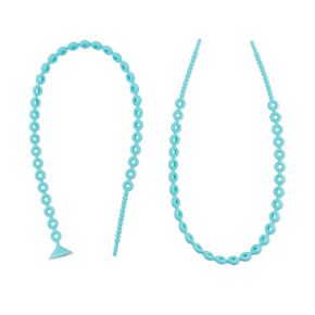 Bumkins Pacifier Clip Feeding Supplies for Baby Girl or Boy, Toy Straps for Sippy Cup, Teether, Stroller Accessories, Platinum Silicone Accessory Tether Leash, Safe for Teething Babies, Blue