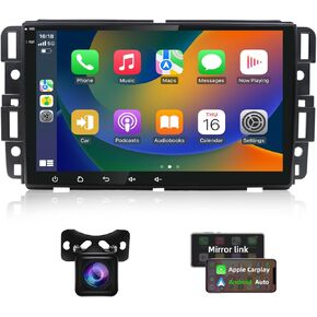 Car Radio for Chevrolet Silverado GMC Sierra Buick with Apple Carplay Android Auto, 2+64G 8 Inch Touch Screen Car Stereo with Bluetooth GPS WiFi DSP FM Radio and Backup Camera