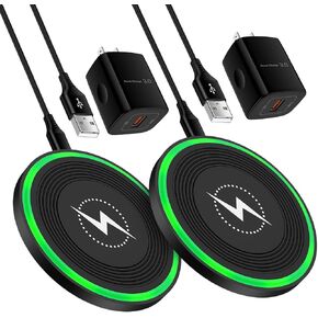 15W Samsung Fast Wireless Charger for Galaxy Z Fold6/Z Flip6/S24/S24 Ultra/S23 Ultra/S22/S21/S20, Charging Pad with QC Adapter for iPhone 15/14/13/12, Google Pixel 8a/8 Pro/8/7a/7 Pro/7/6/6 Pro/5/4 XL