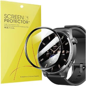 Compatible for TOZO S5 Smart Watch Screen Protector, [3 Pack] 3D Full Coverage PET Screen Protector Film Compatible for TOZO S5 Smart Watch (3 Pack)