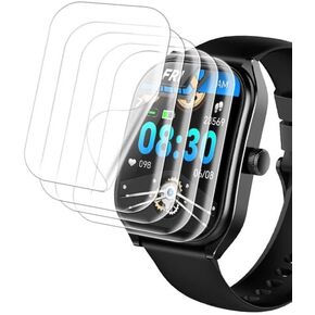 [5 Pack] Screen Protector For AOLON Curve Smart Watch, AOLON Curve Screen Protector, Case Friendly HD Clear [Anti-Scratch] [Bubble Free] [Anti-Fingerprint] PET Film for AOLON Curve 2.01"