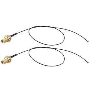 2pcs U.FL IPX IPEX MHF4 to SMA Female Bulkhead Mount WiFi Antenna Extension Cable 0.81mm IPX SMA Coaxial Pigtail Cable 30cm/12 inch for Wireless Network Router RF Device Mini PCI Bluetooth