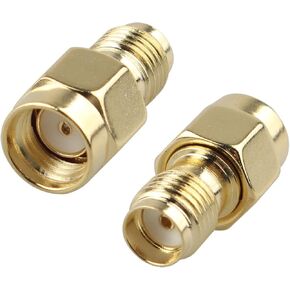 2pcs RP-SMA Male to SMA Female Antenna Connector Coaxial Adapter for WiFi Router PCIE Network Card Adapter FPV Drone Controller 4G LTE Cellular Trail Camera IP Security Camera WiFi Radios