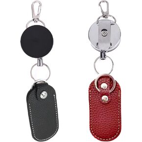 2pcs USB Flash Drive Holder USB Storage Case USB Flash Drive Leather Case USB Case Organizer with Anti-Theft Retractable Keychain for Better Protection of Your USB Flash Drive