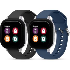 عبوتان من الأربطة البديلة للأطفال المتوافقة مع ساعة Gabb 3 2 1/ Gizmo Watch 3 2 1/T Mobile SyncUP Watch، حزام معصم سيليكون مقاوم للماء 20 مم للأطفال الأولاد والبنات