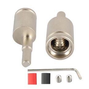 Amp Input Reducer 4Gauge to 8Gauge Car Audio Amplifier Wire Terminal Connectors Brass 2PCS with Heat Shrink Tubing