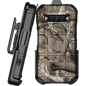 Case with Clip for Kyocera DuraForce Pro 3 Phone, Nakedcellphone Special Ops Tactical Armor Rugged Shield Protective Cover and [Rotating Ratchet] Belt Hip Holster [Matte Grip Texture] - Black