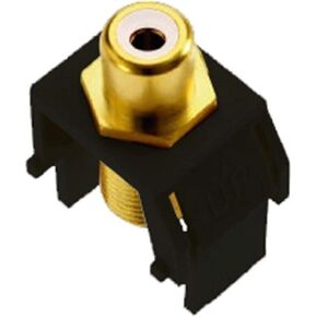 On-Q, Black WP3461BK RCA to FConnector, 1 Count (Pack of 1)
