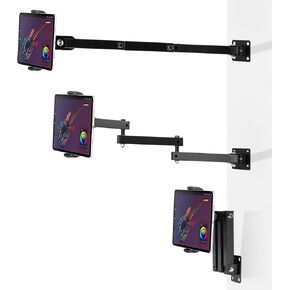 Tablet Wall Mount Holder for 4-12.9 Inch,360° Rotatable,Compatible with iPad pro Air mini、Samsung Tab Mount Wall stand for Business and Home, Exercise in Living Room and Cooking in Kitchen