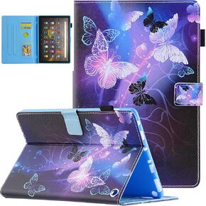 Dteck Case for All-New Fire HD 10 & HD 10 Plus Tablet (2021 Release, 11th Generation) - Slim Multi-Angle Folio Stand Premium PU Leather Protective Smart Cover with Auto Wake Sleep, Cute Unicorn