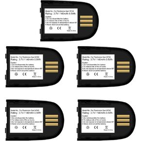 5 Pack 84598-01 82742-01 Replacement Battery for Plantronics Savi W740 W440-M W440 W740-M W445 W745 WH500 86507-01 Wireless Headset 3.7V 140mAh