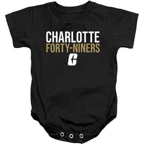 LOGOVISION University of North Carolina at Charlotte Official Stacked Unisex Infant Snap Suit for Baby