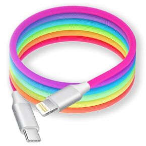 iPhone Fast Charging Cable, [Apple MFi Certified] 3ft Colorful Gradual Braided USB C to Lightning Cable Type C Power Delivery Charger Cord for iPhone 14 13 12 11 Pro Max Xr Xs 8 and More