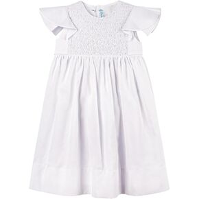 Feltman Brothers Girls White Elegant Smocked Wedding Dress