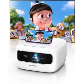 ULTIMEA 5G WiFi Full HD 1080P Decoding، جهاز عرض صغير محمول 300 ANSI Lumens، تركيز كهربائي، زمن استجابة منخفض، جهاز عرض أفلام خارجي متوافق مع هاتف iOS Android، عصا التلفاز، Apollo P10 in Kuwait