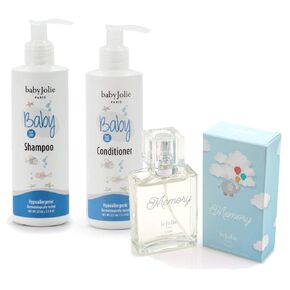 Baby Jolie Gift Set for Babies and Toddlers | Baby Shampoo 7.5Oz, Baby Conditioner 7.5Oz and Le Jolie Memory Baby Perfume 1.7Oz
