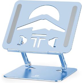Laptop Stand Adjustable Laptop Holder for Desk, Ergonomic & Foldable & Portable Heat Sink Computer Stands, Fits up to 15.6-inch Laptops. (Diamond Blue)