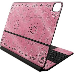 Glossy Glitter Skin Compatible with Apple Magic Keyboard for iPad Air 13-inch (M2) 2024 - Pink Bandana - Premium 3M Vinyl Protective Decal Cover - Easy to Apply | Crafted in The USA by MightySkins
