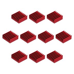 MECCANIXITY 10Pcs 14x14x6mm Heatsink Aluminum Radiator Heat Sink Cooling with Thermal Blue Sticker for Chip CPU, Power Transistor, FET, IC,Sapphire