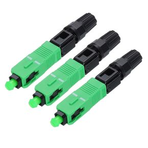 MECCANIXITY SC/APC Fiber Optic Quick Connector, Single Mode Embedded SC Fiber Optic Fast Connectors Adapter for CATV Network, Pack of 10