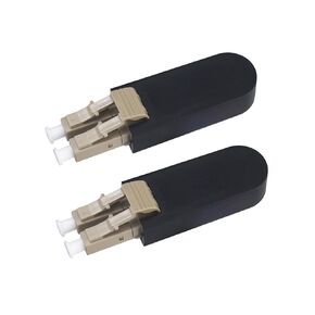 2 pcs LC Fiber Optic Loopback Adapter Tester ​Multimode UPC LC Loopback Plug Standard Duplex LC Connector Loopback Adapter/Test Plug for Testing Applications (Type: LC/UPC MM-50/125)