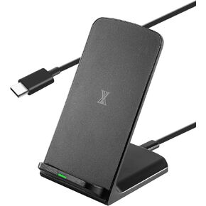 Wireless Phone Charger for Android & iPhone - 15W Fast Qi Wireless Charging Station for Google Pixel 3 4 XL 5 6 7 8 Pro Samsung Galaxy S25 S24 S23 S22 Z Flip Fold OnePlus 12 (Black)