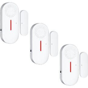 Door Window Alarm,110DB Door Alarms for Kids Safety, Wireless Sensor Door Window Burglar Alarm-Window Pool Alarms for Home (3PCS)