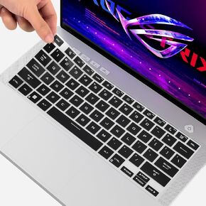 Keyboard Cover for 2024 ASUS ROG Zephyrus G14 GA403 GA403UU GA403UV GA403UI & Zephyrus G16 GU605 GU605MV GU605MI GU605MY GU605MZ Series Laptop, ROG G14 GA403 Keyboard Skin Protector - Black