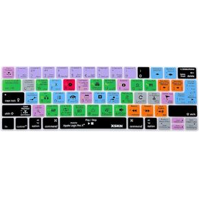 XSKN Mac Logic Pro X English Shortcut Functional Hotkey Design Silicone Keyboard Skin Cover for 2016 Touch Bar MacBook Pro 13 (A1706) & MacBook Pro 15 (A1707), US EU Layout