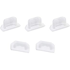 uxcell 5pcs Silicone Micro USB Cap Port Cover Anti Dust Protector 6.5mmx2.3mm Clear