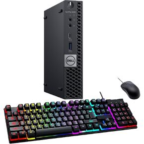 DELL Optiplex 5060 Micro Desktop Computer, Intel Core i5-8500T 2.1GHz Up to 3.5GHz, 16GB DDR4, 512GB SSD, RGB Keyboard and Mouse, BT, Windows 10 Pro (Renewed)