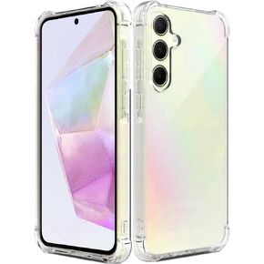 Folmeikat Samsung Galaxy A35 5G Case, Shock-Absorption Flexible Clear TPU Rubber Protective Cell Phone Cover for Galaxy A35 5G 2024 Case 6.6" Clear