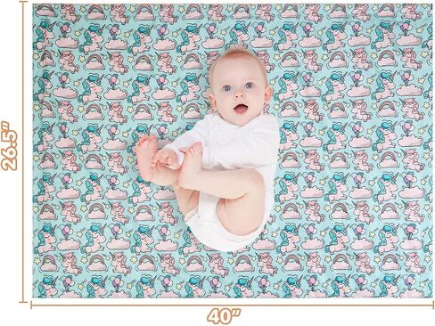 Little Unicorn Baby Blanket for Boys Girls Soft Fleece Minky Blanket with Dotted Backing Double Layer Newborn Toddler Blankie for Nursery Stroller Crib Gift to Son Nephew Grandson 26.5 * 40 Inches in Saudi Arabia