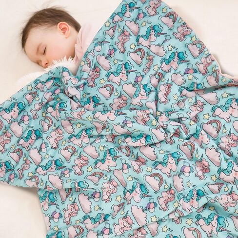 Little Unicorn Baby Blanket for Boys Girls Soft Fleece Minky Blanket with Dotted Backing Double Layer Newborn Toddler Blankie for Nursery Stroller Crib Gift to Son Nephew Grandson 26.5 * 40 Inches in Saudi Arabia