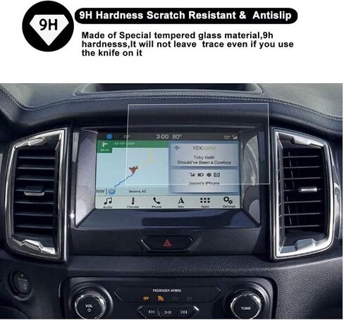 واقي شاشة NA SATIS متوافق مع 2019-2023 Ford Ranger SYNC 3 8 بوصة تعمل باللمس مضادة للخدش، خالية من الفقاعات، زجاج مقسى بصلابة 9H in Saudi Arabia