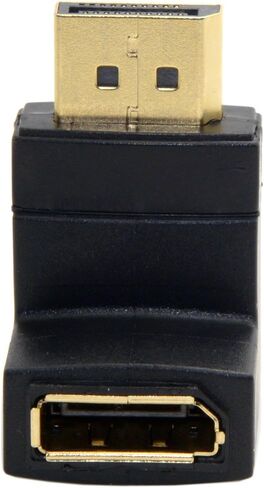 CY DP DisplayPort Male 90 Degree Up Angled to Female Extension Adapter Converter Black in Saudi Arabia