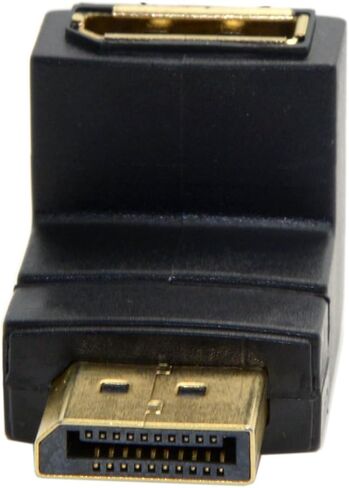 CY DP DisplayPort Male 90 Degree Up Angled to Female Extension Adapter Converter Black in Saudi Arabia