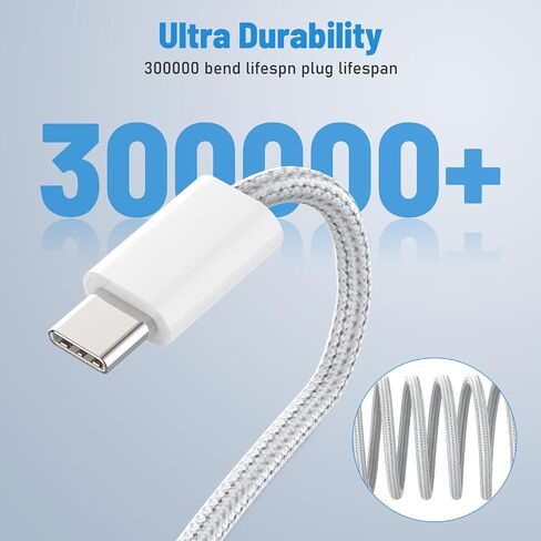شاحن iPhone 15 شحن سريع، 2 شاحن حائط بقدرة 20 وات + كابل شحن USB-C إلى USB-C بطول 6.6 قدم لهاتف iPhone 15 Plus/15 Pro/15 Pro Max/iPad Pro/Air/Mini/AirPods in Kuwait